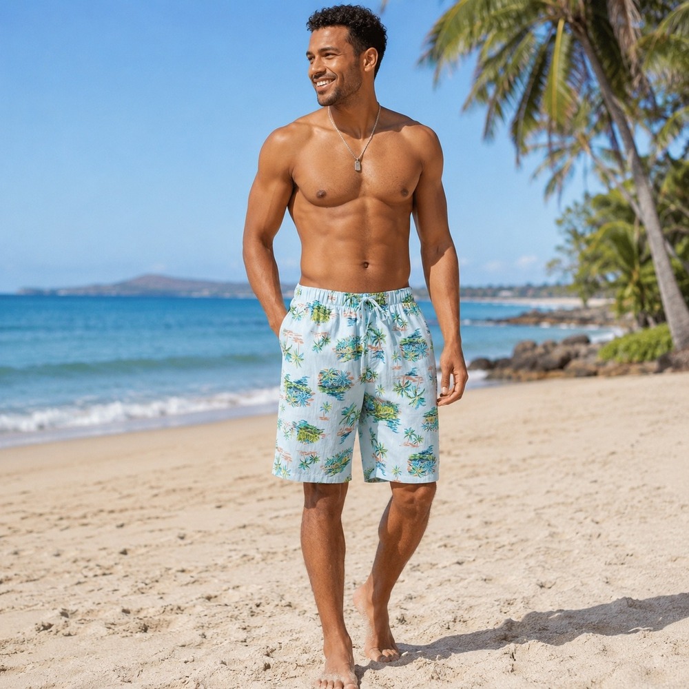 Tommy Bahama Tropical Island Print Men's beach Shorts